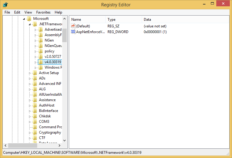 Registry key